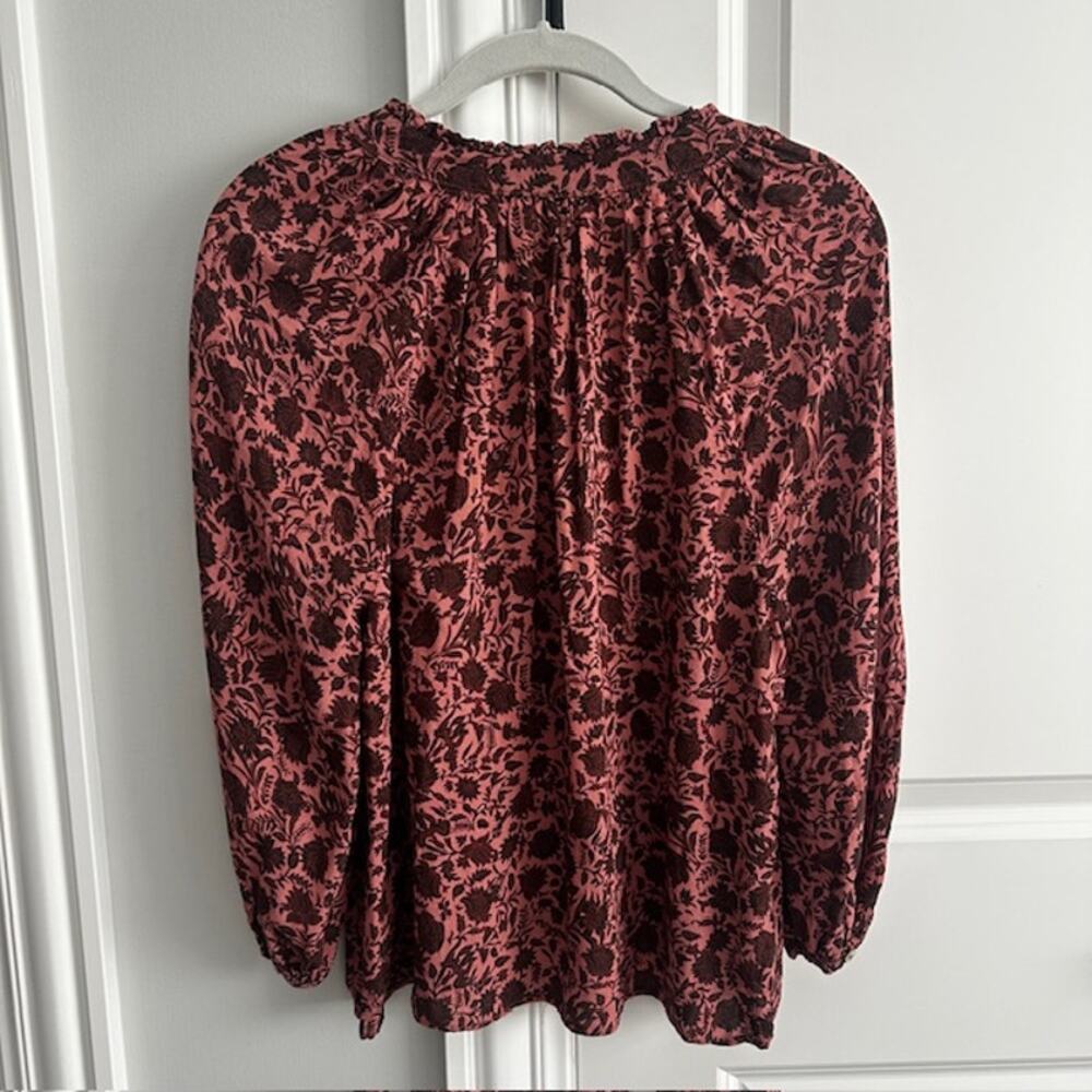 Faherty Portia Blouse 100% Viscose Small Montserrat Floral - Picture 8 of 10